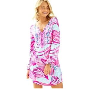 Lilly Pulitzer Gianna Tunic Dress in Oh My Guava Print size XL